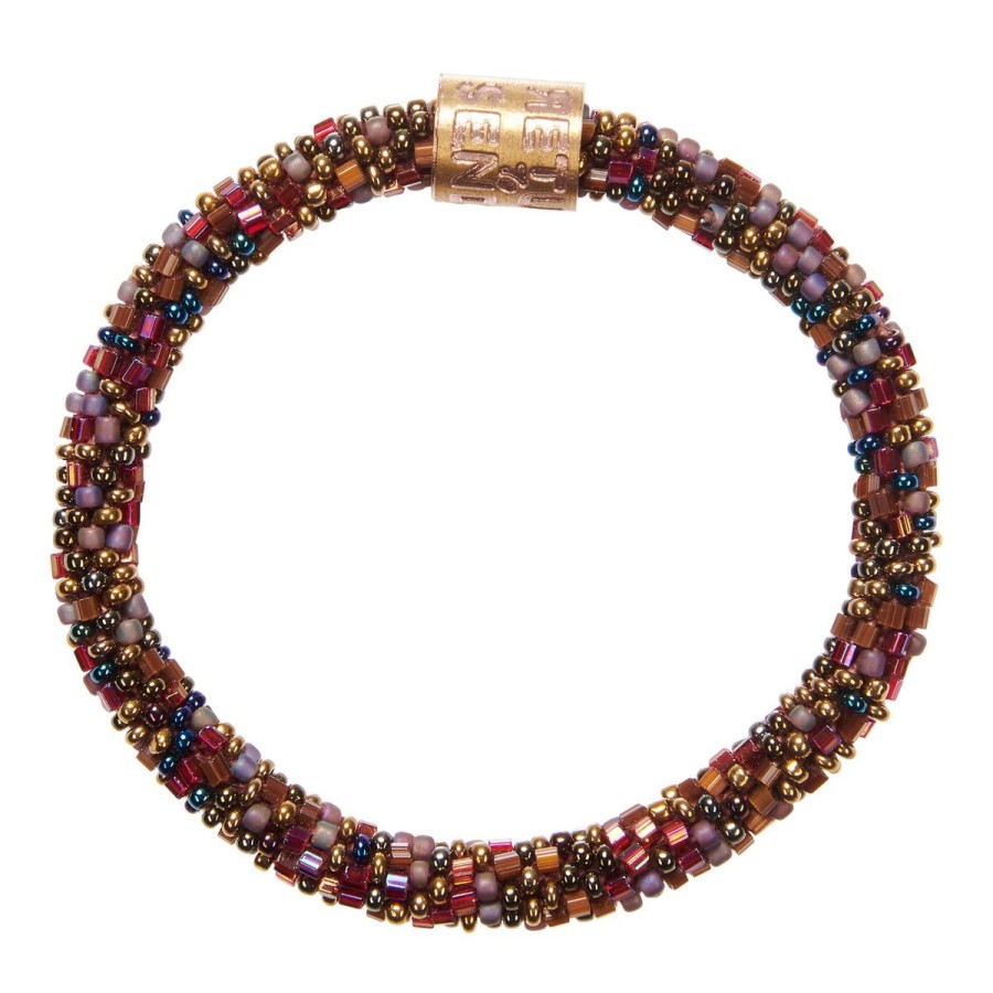 Fashion Return To Sender | Beaded Bracelet Roll On Armbandje Bruin