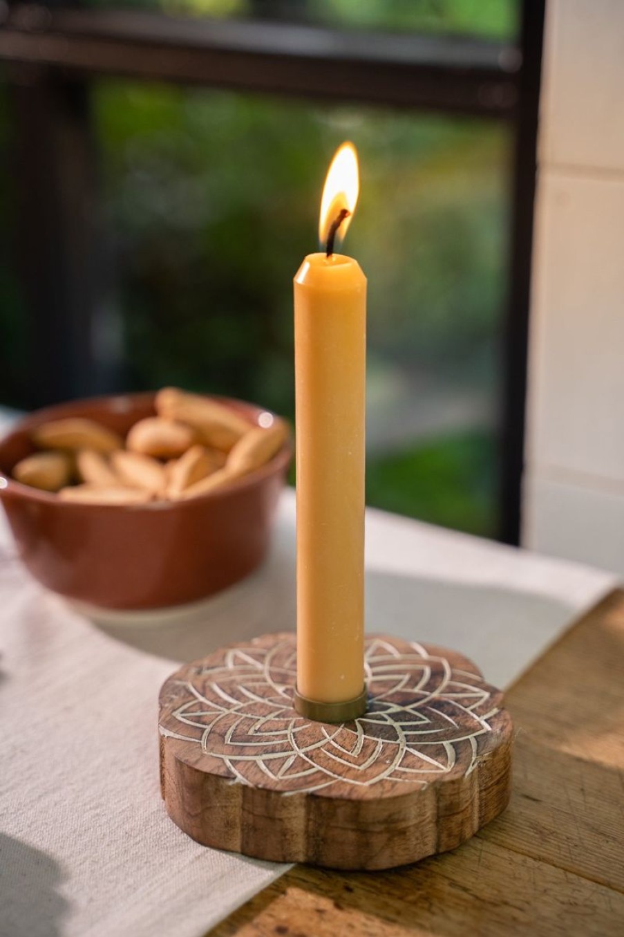 Sfeervol Tafelen Return To Sender | Ronde Kandelaar Met Bloemmotief, 11,5 Cm