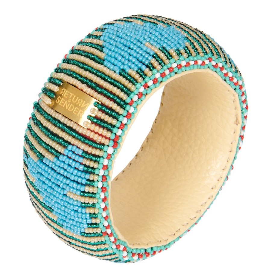 Fashion Return To Sender | Lichtblauwe 'Heart' Armband - Beaded Bracelet Broad