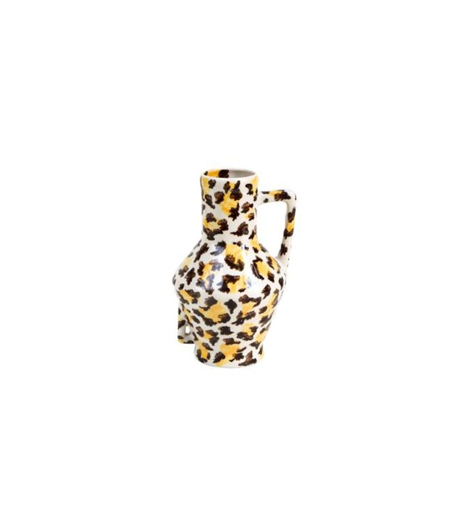 Wonen Return To Sender | Handgeschilderde Vaas 'Leopard' - Small