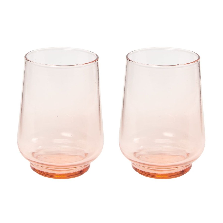 Sfeervol Tafelen Return To Sender | Roze, Stapelbare Waterglazen, Large, Set Van 2