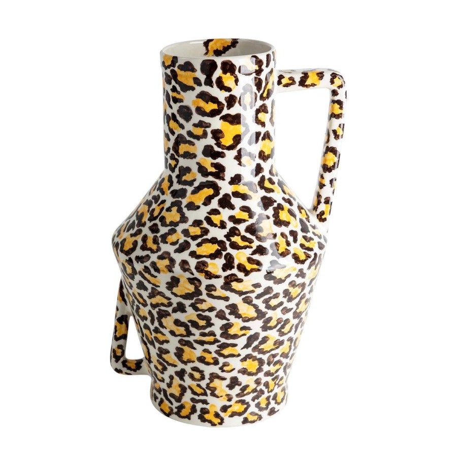 Wonen Return To Sender | Handgeschilderde Vaas 'Leopard' - Large