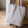 Fashion Return To Sender | Handgeweven Tas Blauw Wit Streepje