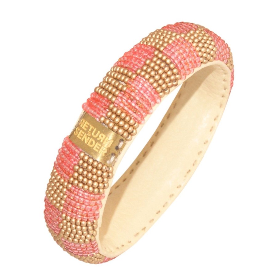 Fashion Return To Sender | Roze Met Gouden Armband - Beaded Bracelet Slim